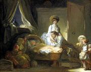 Jean Honore Fragonard La Visite a la nourrice oil painting on canvas